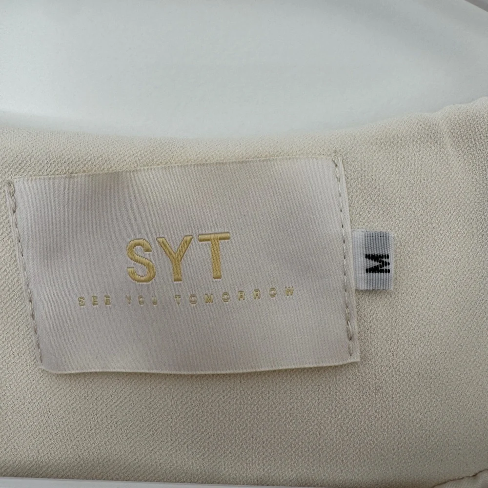 Cream Ruffled Cropped Blazer - Picture 5 of 6